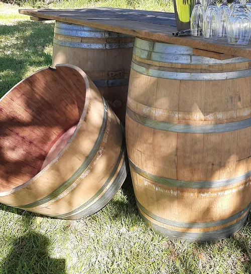 Rustic Bar Wine Barrels and Lid