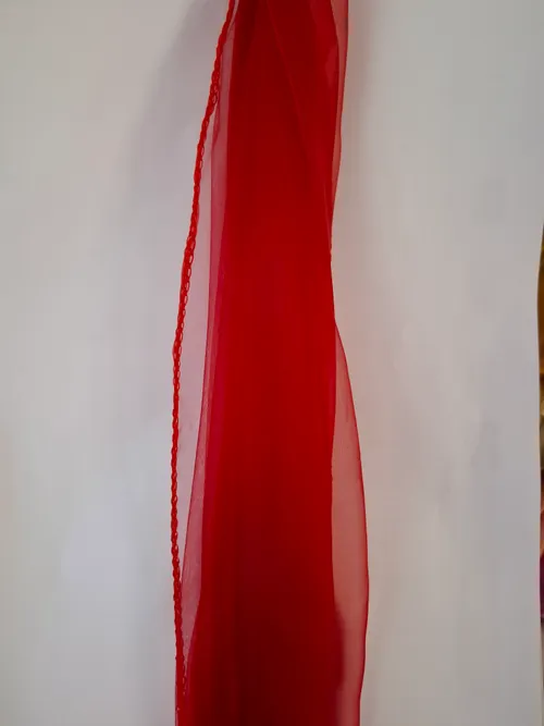 Red Organza Sash
