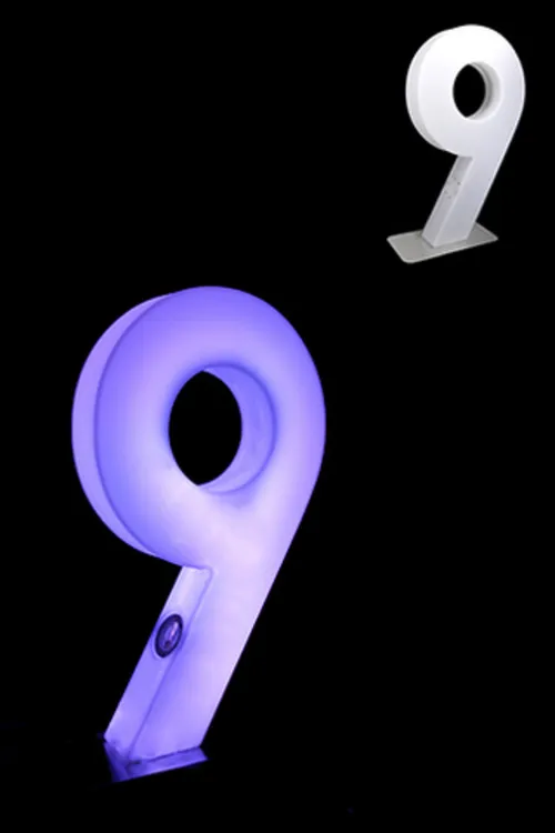 LED Number 9 with remote/adapter
