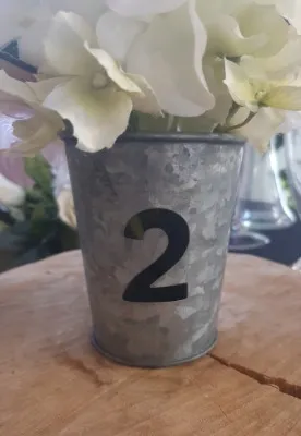 Table Number Tins