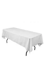 Linen Tablecloth Trestle White - 1.4W x 2.3L - Fits 6ft (1.8m) Trestle (Lap length)