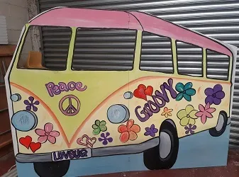 Hippie Van VW Prop (free standing)