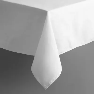 Linen Tablecloth Square - 2.2m x 2.2m - Plain White - Fits 37