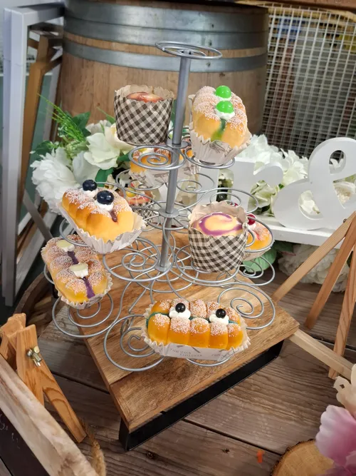 Cake Stand White Metal 4 Tier (holds 23 cupcakes)
