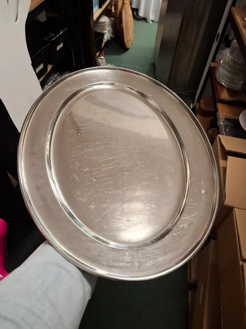 Platter Oval Silver Large - 500mm x 350mm