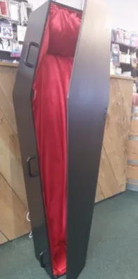 Coffin Black Prop (free standing) Halloween