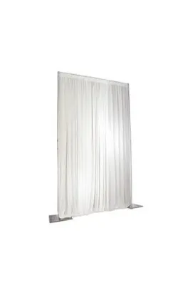 Backdrop White 4mtr Wide x 3mtr Drop Free Standing (White curtains included)