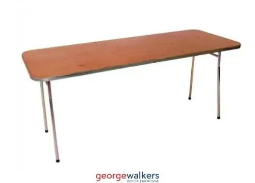 Trestle Table 1.8m -Wooden -Dimensions (open): 181cm (L) x 75cm (W) x 74cm (H) (Tablecloths recommended) Not to be left outside