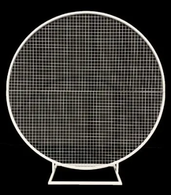 Backdrop Round Mesh Frame White 1900mm W x 1950mm H
