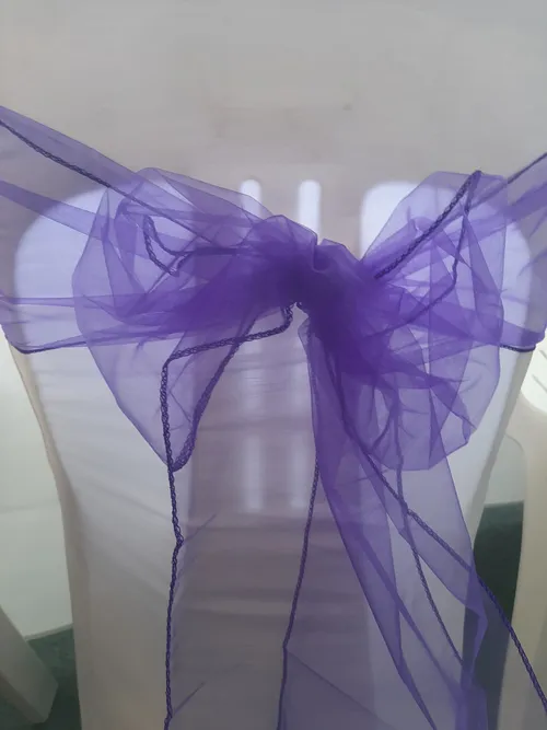 Purple Organza Sash