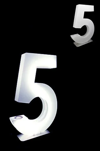 LED Number 5 with remote/adapter