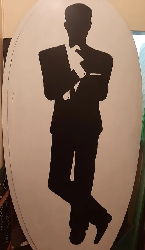 James Bond Free Standing White Background Prop