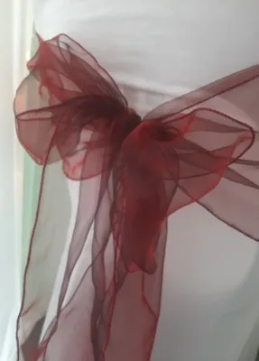 Burgundy Organza Sash