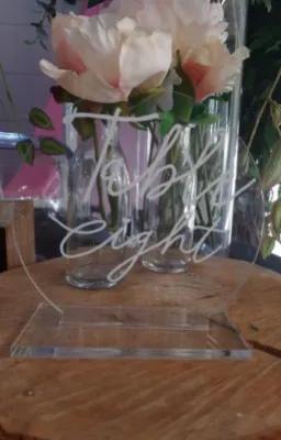 Table Numbers Acrylic with Acrylic Base