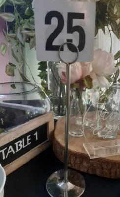 Table Numbers Tall Stainless