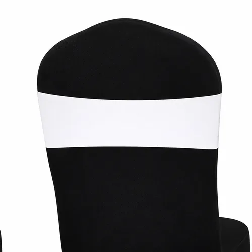 25 White Plain Chair Bands