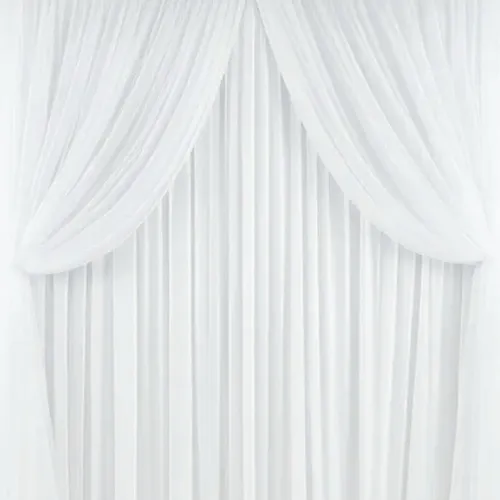 White Double Layer Draping & Backdrop Stand (Choose Size)