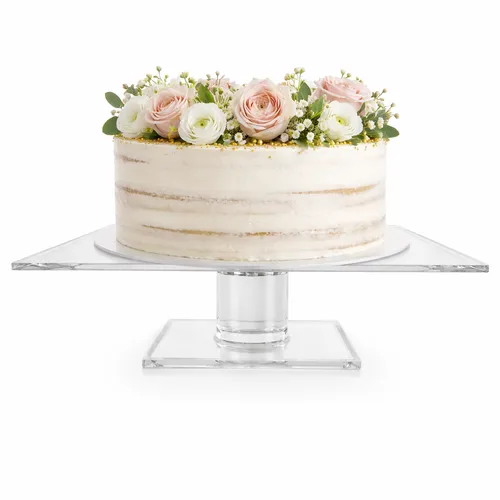 16 Inch Square Pedestal Cake Stand 