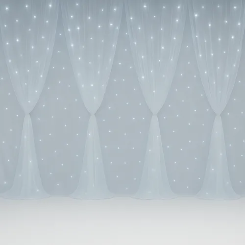 6m White Starlit Backdrop Draping