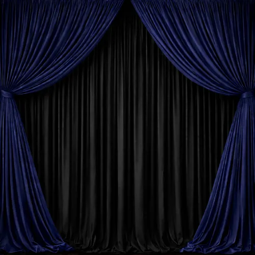 3m Black & Navy Double Draping
