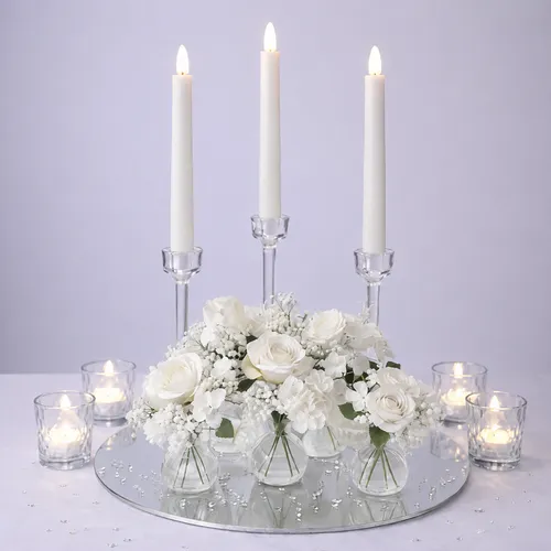 Clear Classic Luxe Bud & Taper Glow Centerpiece 