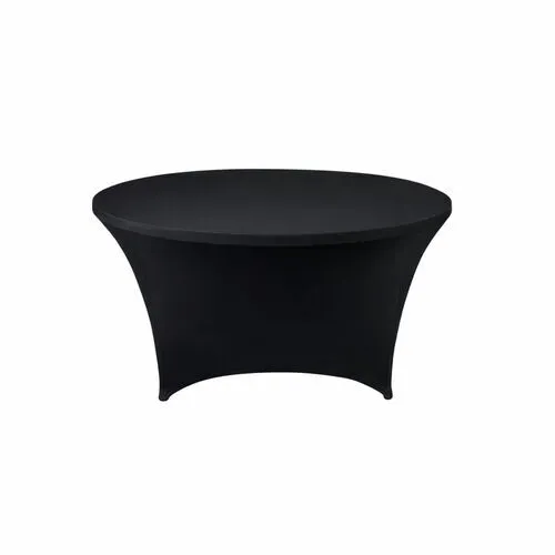 3ft Round Black Stretch Table Cover