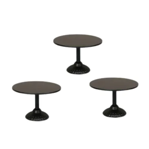 Black Metallic Dessert Set of 3