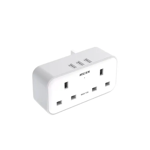 Plug Adapter with 3 USB Ports