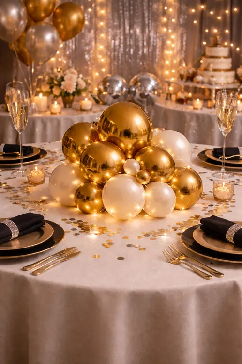 Tabletop Organic Balloon Cluster (With or Without Fairy Lights) – Keep Item