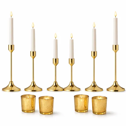  Gold Taper Glow Cake Table Set