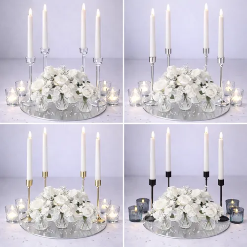 Classic Luxe Bud & Taper Glow Centerpiece (Choose Colour)