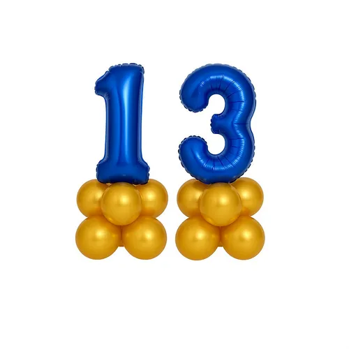 Teen Double Digit Balloon Table Centerpiece