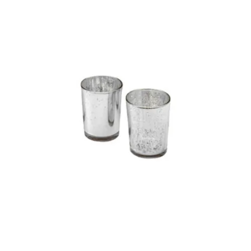 Pair of Silver Mercury Votives
