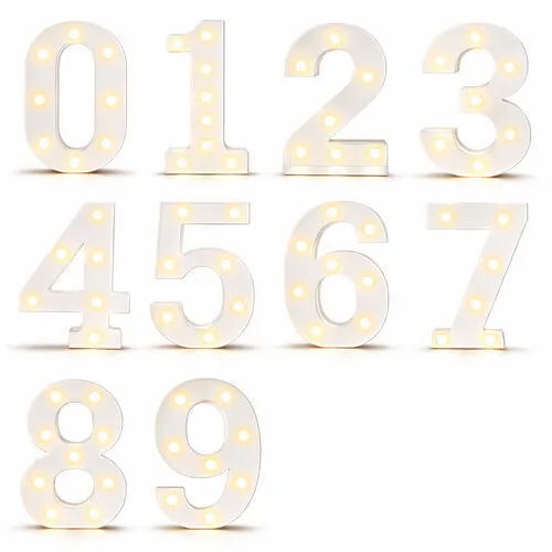 White Table Number Decoration