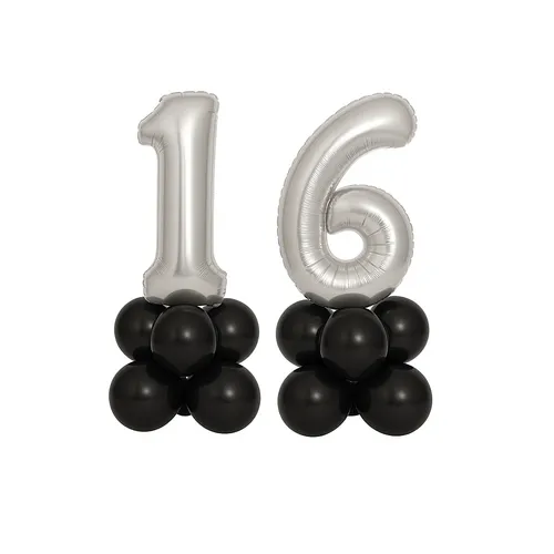 Older Teen Double Digit Balloon Table Centerpiece