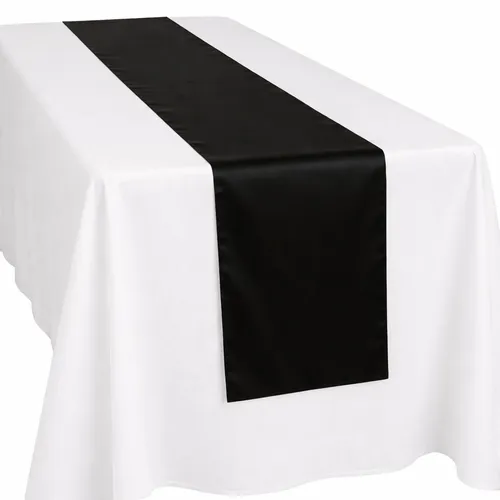 Black satin Table Runner