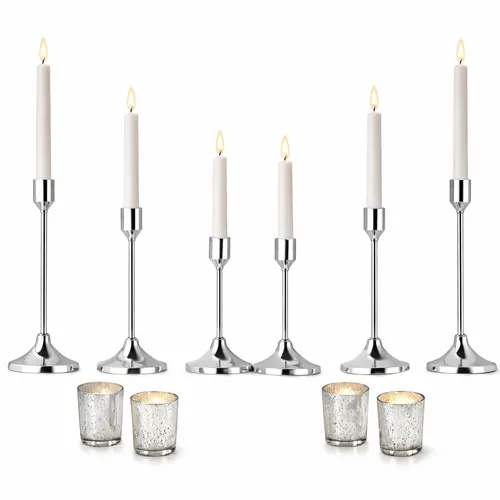  Silver Taper Glow Set