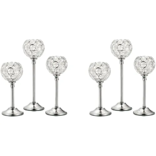 Silver Tea Light Head Table Centerpiece