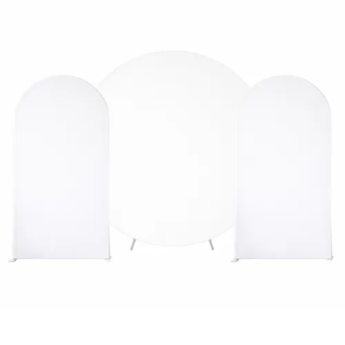 Double Arch & Round Frame Backdrop (Choose Colour)