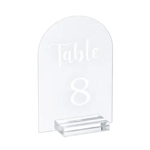 Clear Acrylic Table Numbers 