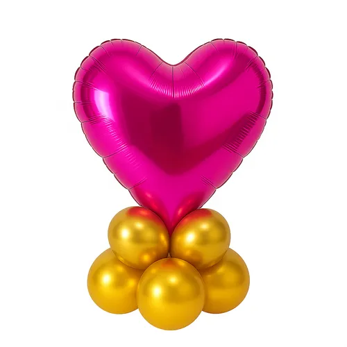 Heart Foil Balloon Table Centerpiece (Choose Colour)
