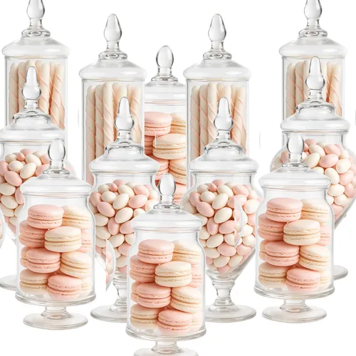 Set of Apothecary Candy Jars  