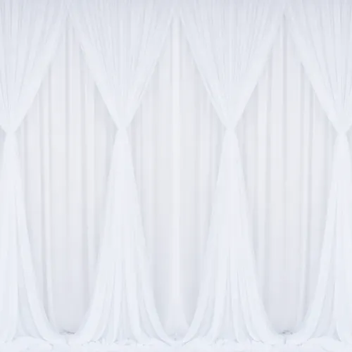 6m White Double Layer Draping
