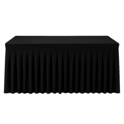 Black Dinner Event Tablecloth (Choose Style)