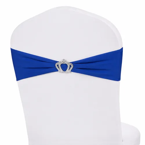 25 Royal Blue Chair Bands
