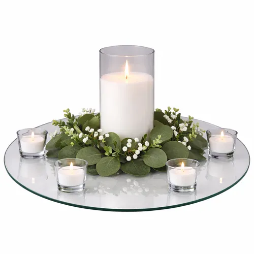 Serene Greenery Candle Centerpiece