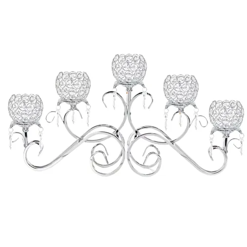 Silver Embellished Tea Light Holder