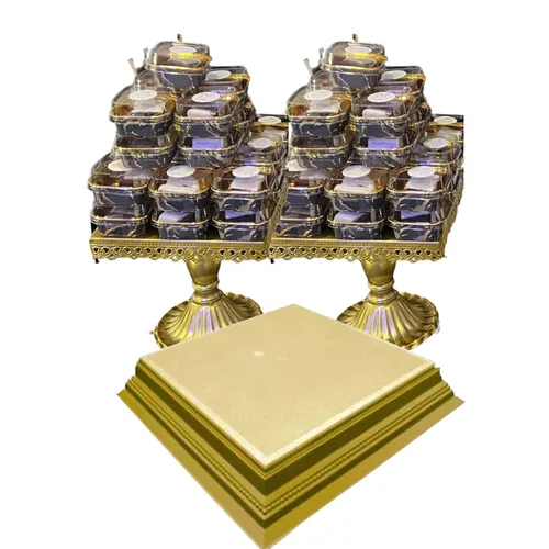 Gold Square Dessert Trio