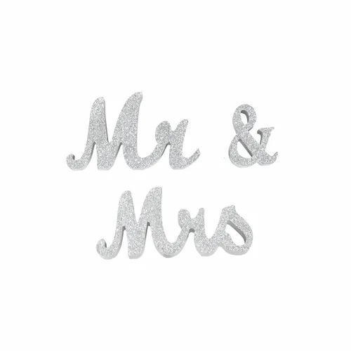 Silver Mr & Mrs