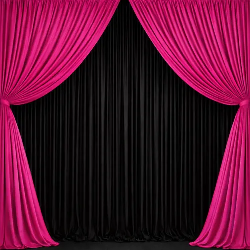 3m Black & Fuchsia Double Draping